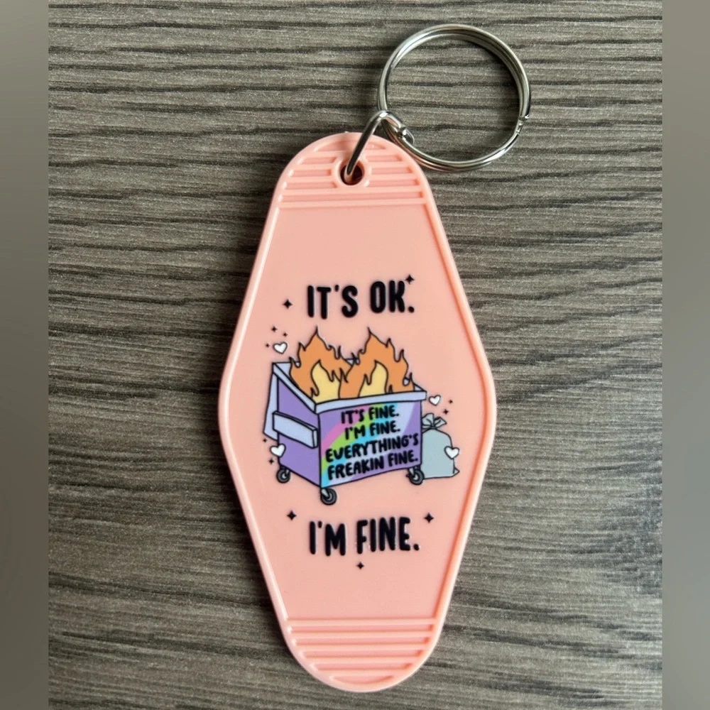 Handmade Vintage Style Motel Keychain Funny Colorful - Choice of 1 - Picture 4 of 12